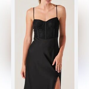Astr | Dresses | Nwt Astr The Label Contrast Mesh Bustier Midi Dress |  Poshmark